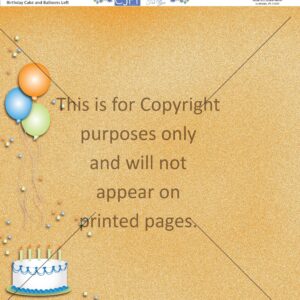 birthday cake & balloons scrapbook paper