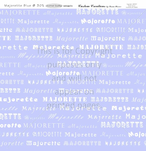 Majorette-Blue, Scrapbook Paper