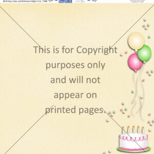 birthday cake & balloons scrapbook paper