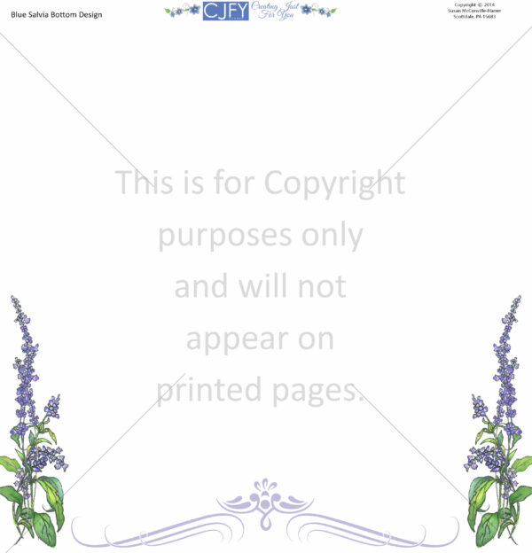 Blue Salvia Scrapbook Paper