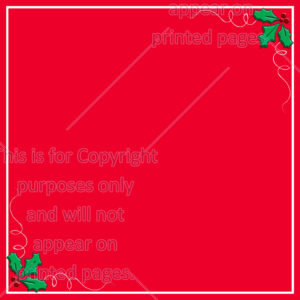 Christmas Holly Scrapbook Paper