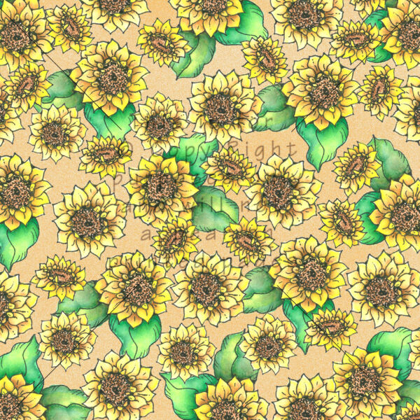 Sunflower Scrapbook Paper