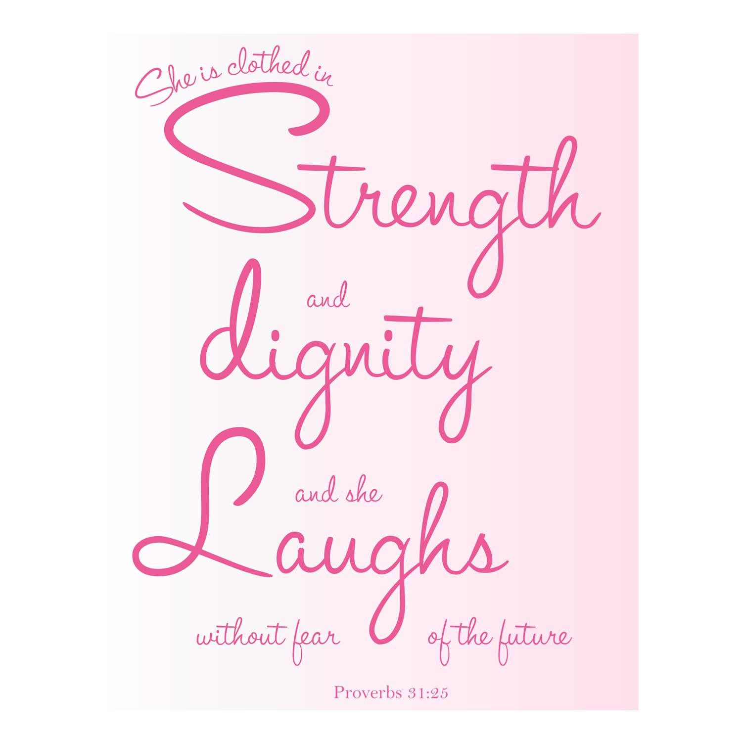 Proverbs 31:25 Typography