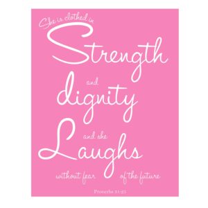Proverbs 31:25 Typography