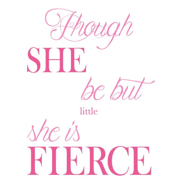Though She Be typography