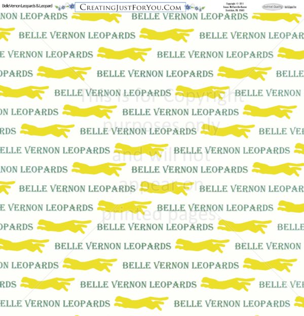 Scrapbook Paper of the Belle Vernon Leopards