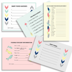 Adventure Baby Shower Game Cards