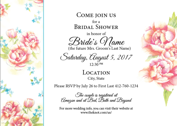 wedding shower invitations