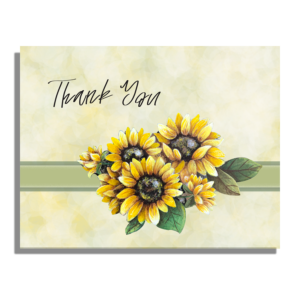 sunflower thank you note