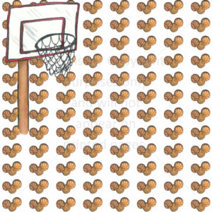 Basketball scrapbook paper
