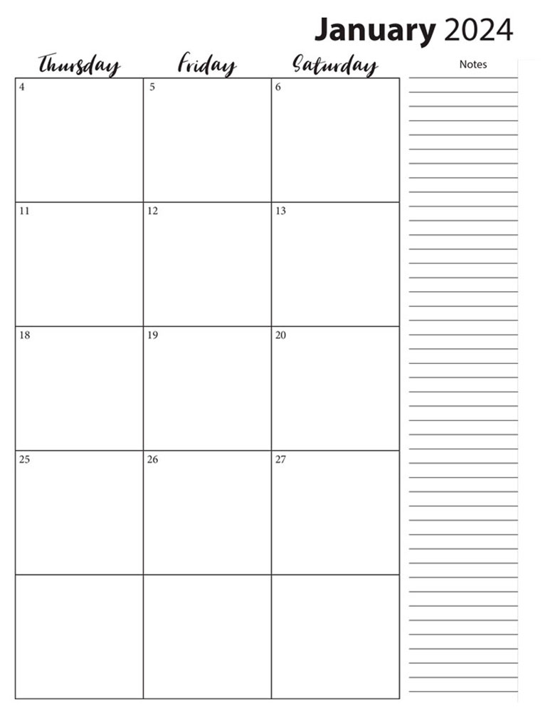 calendar planner inside pages
