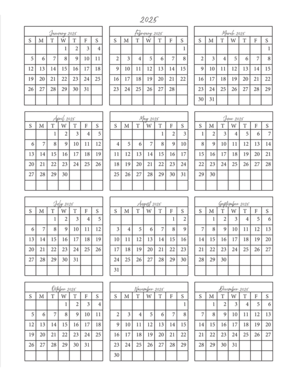 2025 Calendar Planner