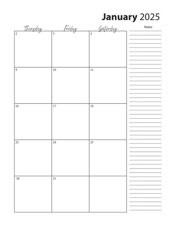 2025 Calendar Planner